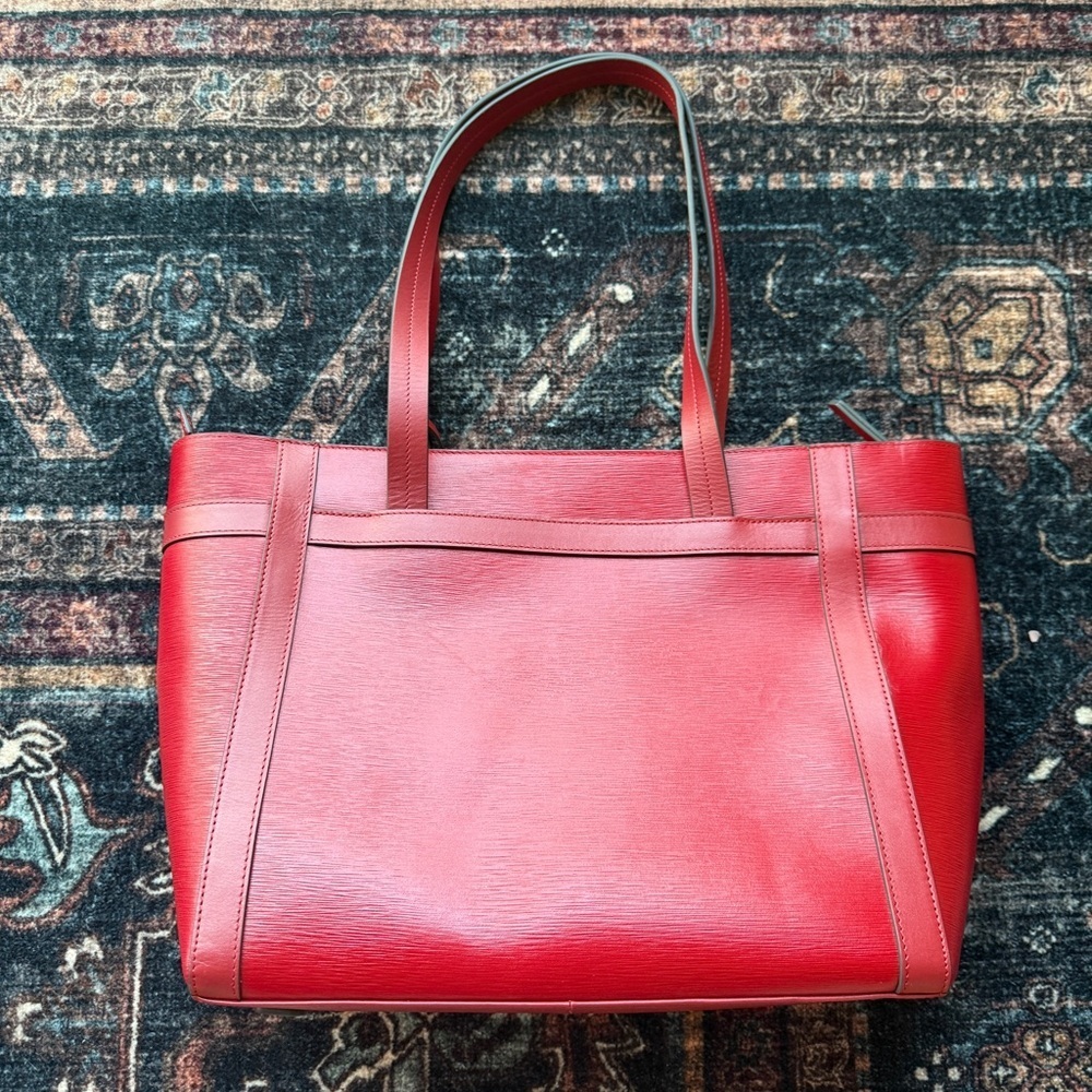 NWOT Radley London Street Large Zip Top Red Shoulder Purse Bag - Picture 6 of 6